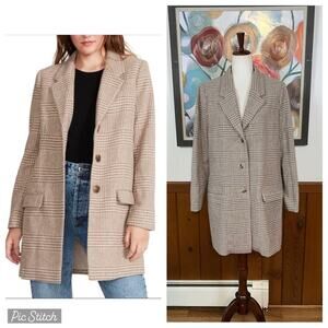 Super Cute BB Dakota Plaid Long Blazer Coat!